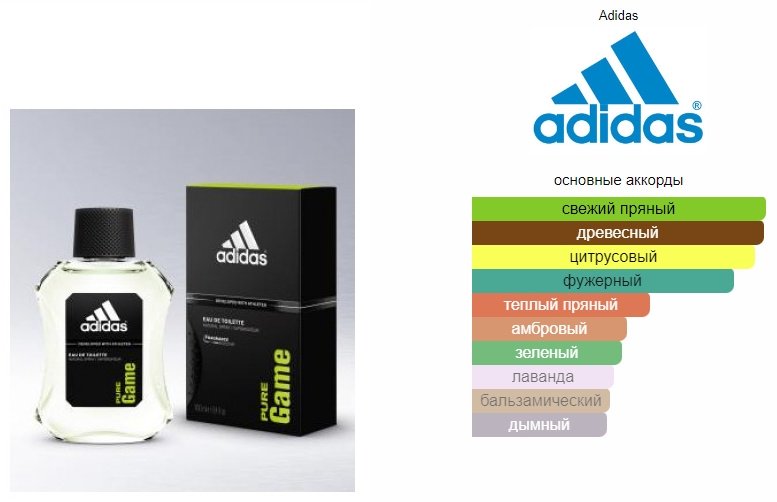Adidas Pure Game туалетная вода EDT 100 мл купить,7690
