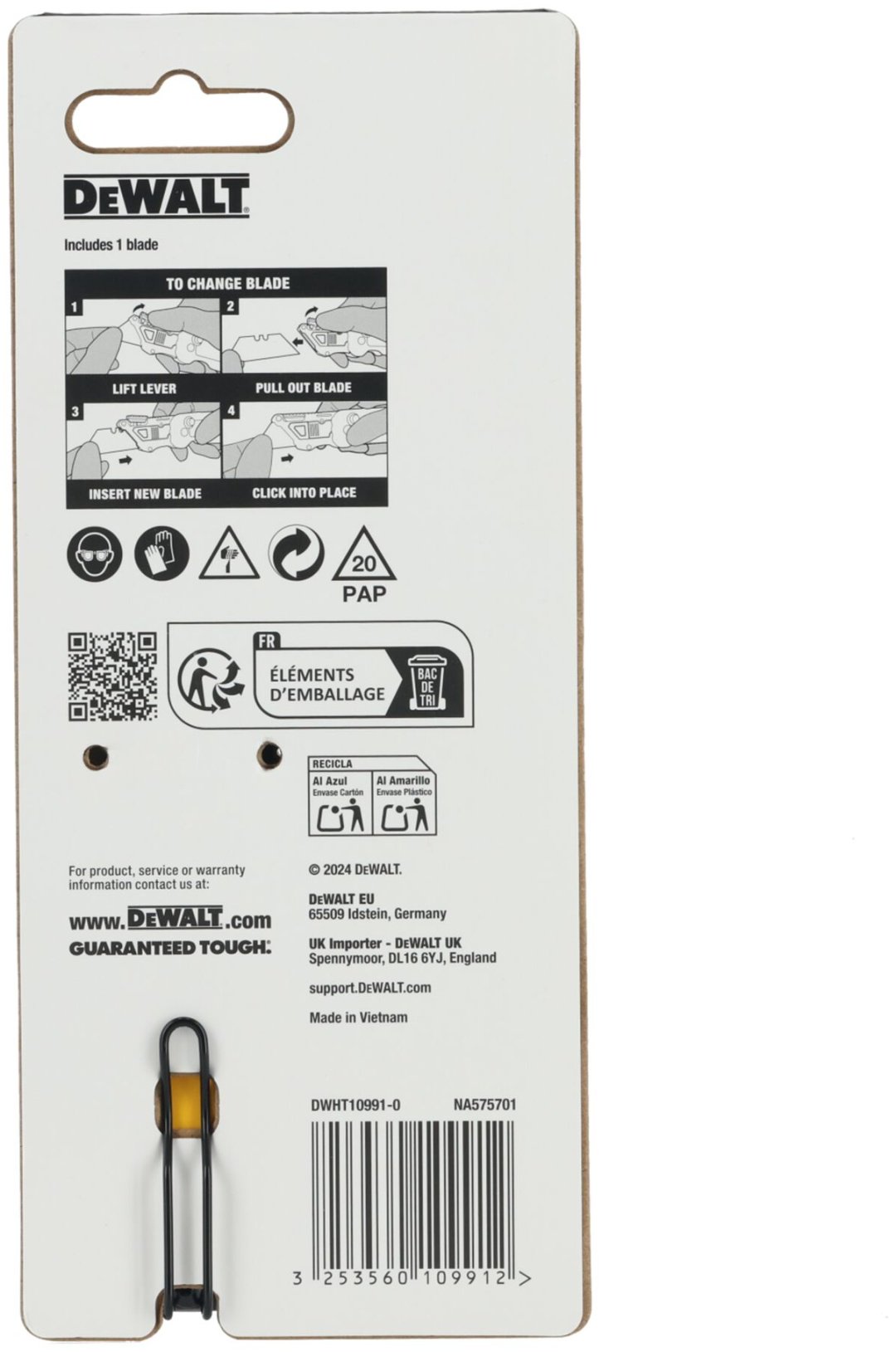 DeWALT монтажный нож DWHT10991-0 1 шт