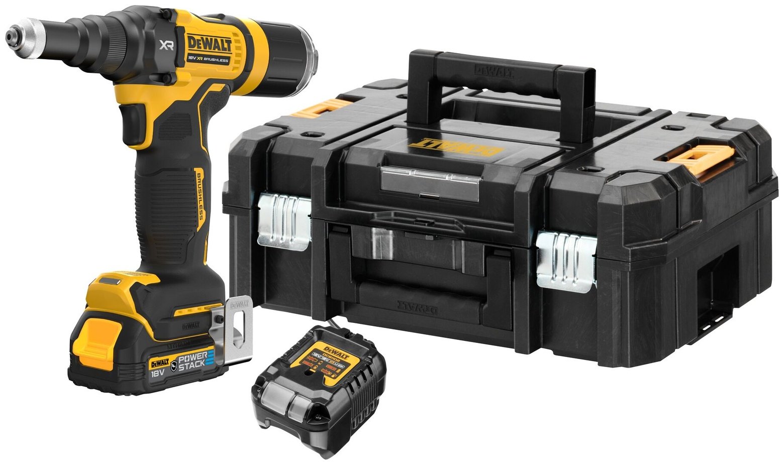 Аккумуляторный заклепочник DeWALT DCF403E1GT-QW