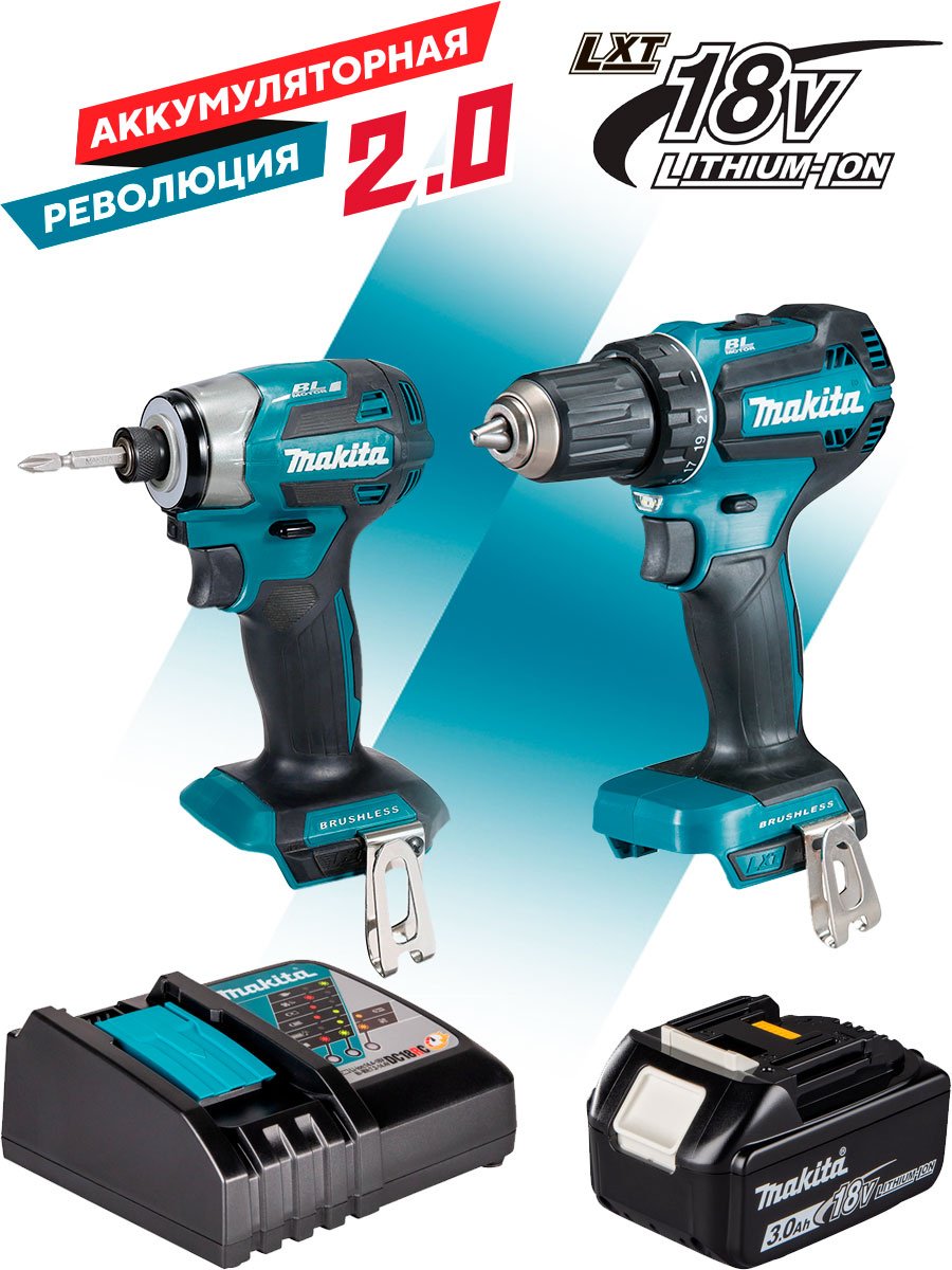 Наборы электроинструментов Makita DTD173Z(R)-DDF485Z(R)-191A25-2 2 в 1