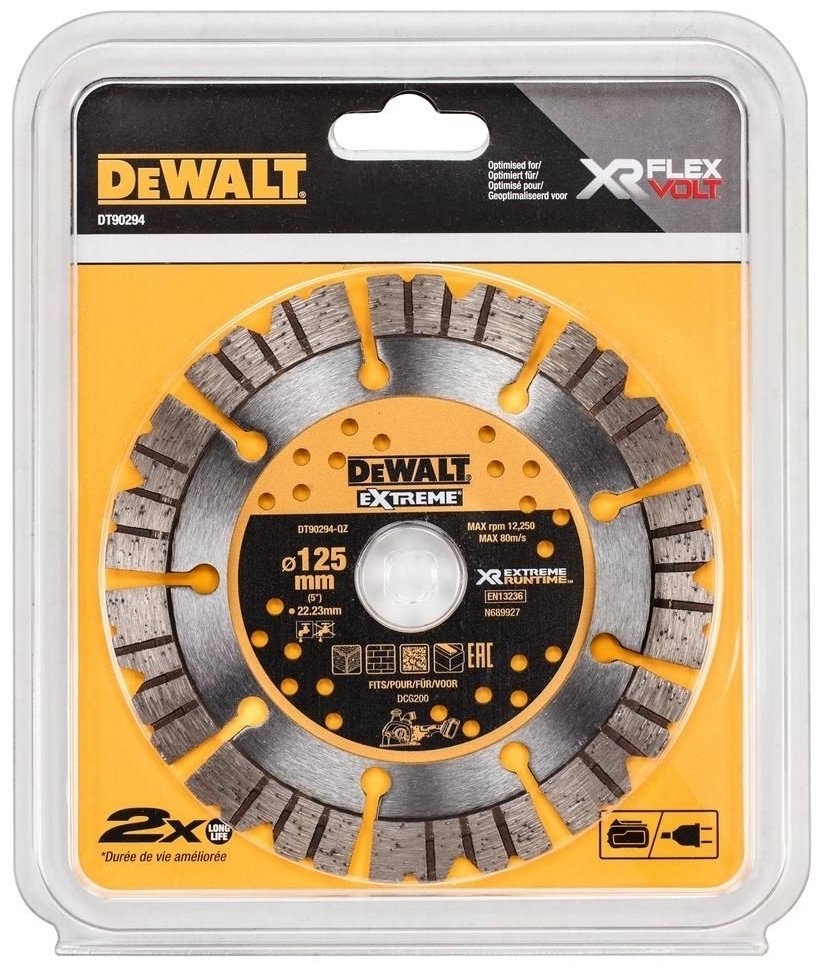 Диск отрезной алмазный 125x22.2х2 мм, DeWALT DT90294 купить,NaN