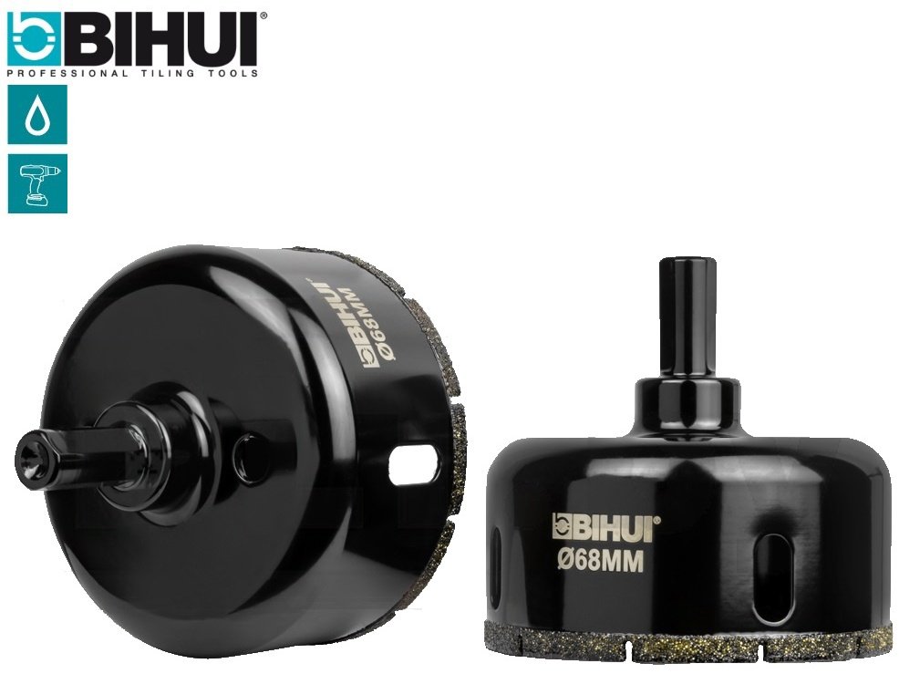 Коронка BIHUI DBW68 алмазная 68 мм L 60 мм, 1 шт