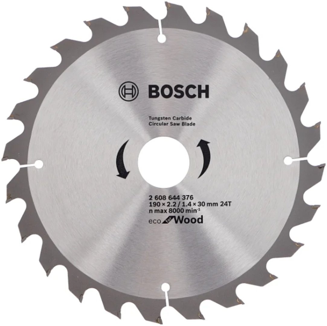 Пильный диск по дереву Bosch Eco Wood 2608644376, 190x30 мм, 24Т