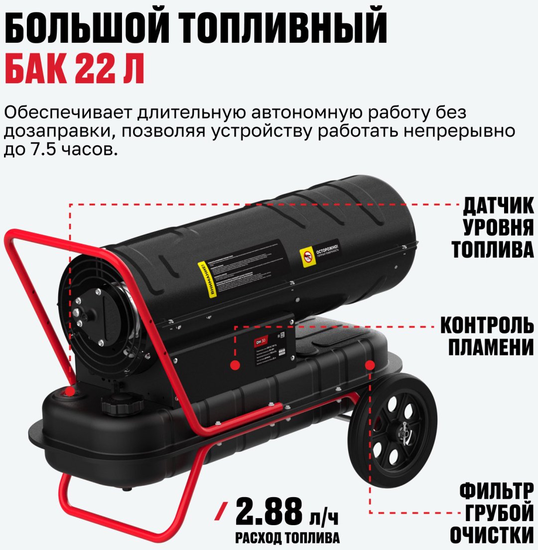 Тепловая дизельная пушка ALTECO 93050, 30 кВт