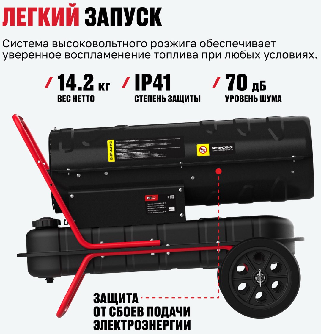 Тепловая дизельная пушка ALTECO 93050, 30 кВт