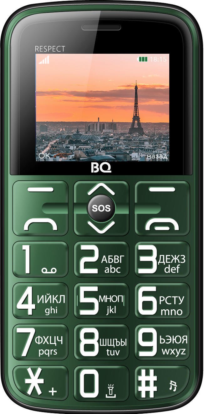 Мобильный телефон BQ-1851 Respect Green