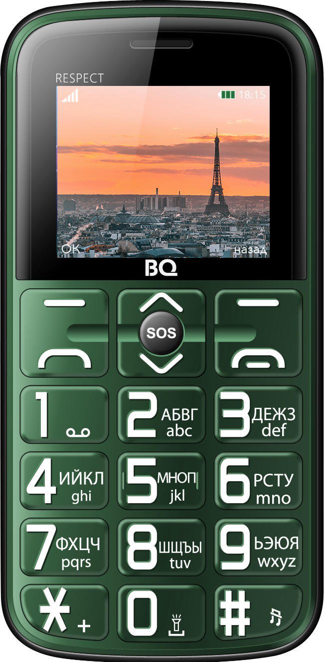 Мобильный телефон BQ-1851 Respect Green