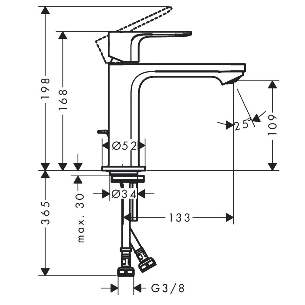 Смеситель Hansgrohe Rebris E 72557000 хром купить,NaN