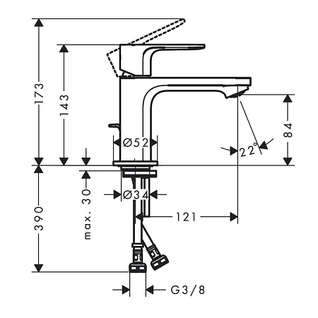 Смеситель Hansgrohe Rebris S 72510000 хром купить,NaN