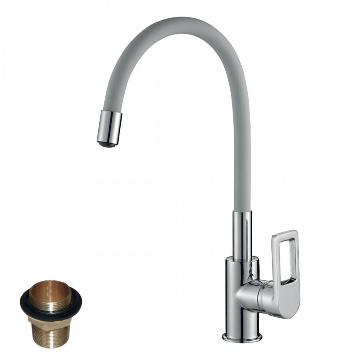 Смеситель Rossinka Z35-35U серый хром купить,NaN