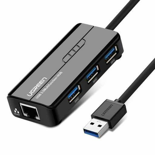 Конвертер Ugreen USB 2.0 LAN RJ-45 20265 черный