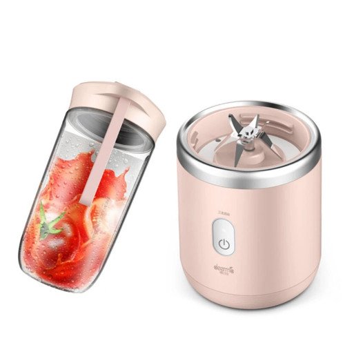 Блендер Deerma Mini Juice Blender DEM-NU05 розовый купить,0