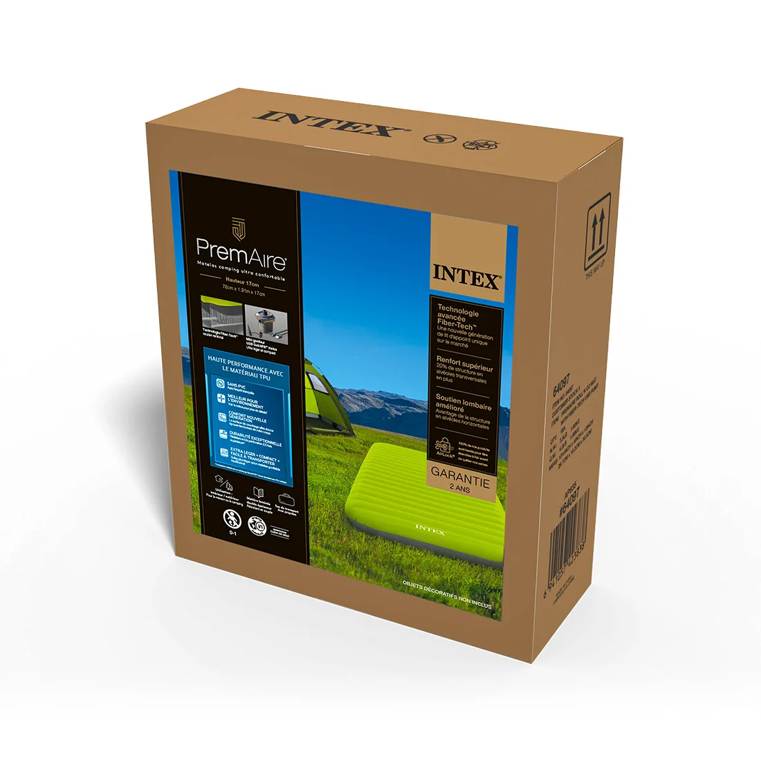 Матрас надувной Intex TruAire Camping 64097NP Green купить,NaN