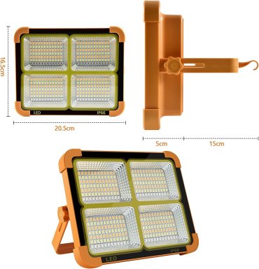 Турестический фонарь JD D18-1000W кемпинговый желтый