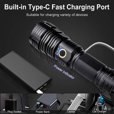 Турестический фонарь Led Tactical Flashlight XHT-70 черный