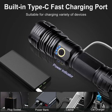 Турестический фонарь Led Tactical Flashlight XHT-70 черный купить,4600