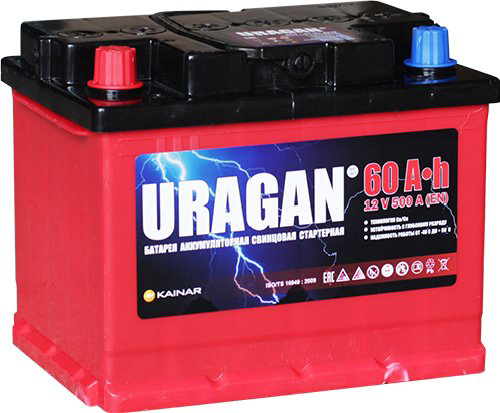 Аккумулятор Uragan 6СТ-60 АПЗ п.п. R new купить,NaN