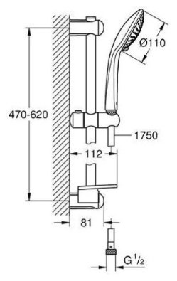 Grohe душевой набор (гарнитур) Euphoria 110 Mono купить,NaN