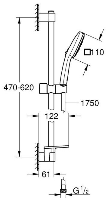 Grohe душевой набор (гарнитур) 27929003 купить,NaN