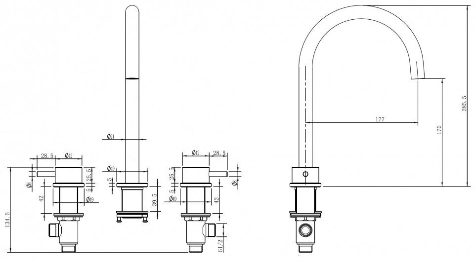 Смеситель для раковины Abber Wasser Kreis 316 AF8108BG-M, нержавеющая сталь, цвет золотой купить,NaN