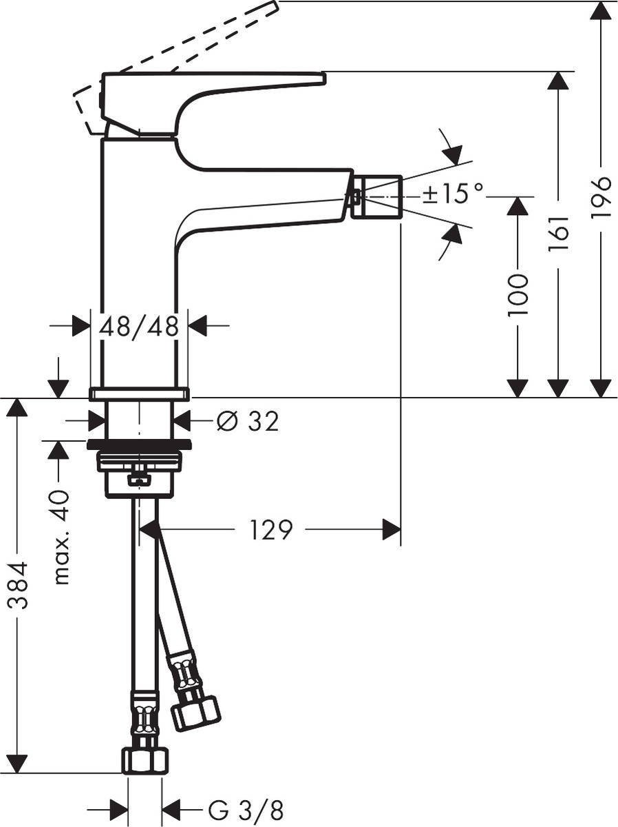 Смеситель для биде Hansgrohe 32520140, латунь, цвет бронзовый купить,NaN