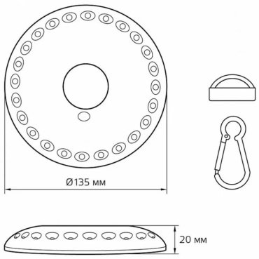 Турестический фонарь Gauss GFL003 белый купить,NaN