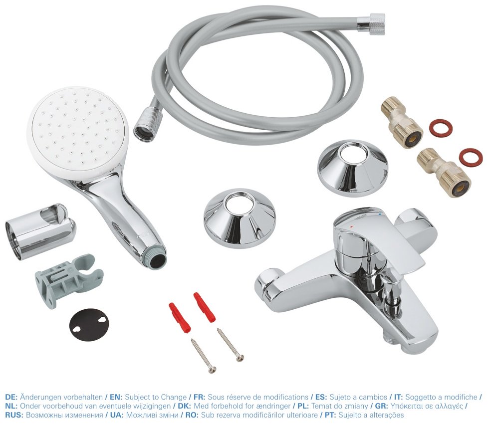 Смеситель для ванны Grohe Eurosmart New 3330220A, латунь, цвет хром купить,NaN