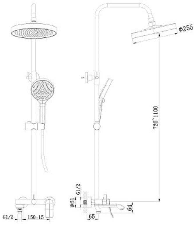 Haiba душевой набор (гарнитур) HB24553-8 купить,NaN