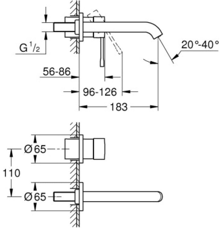 Смеситель для раковины (умывальника) Grohe Essence, однозахватный купить,NaN