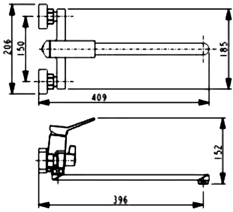 Смеситель для ванны Haiba HB22818-7, латунь, цвет черный купить,NaN