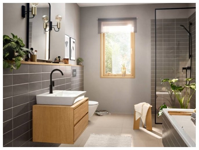 Смеситель для раковины HansGrohe Rebris E 72576670 однозахватный купить,NaN