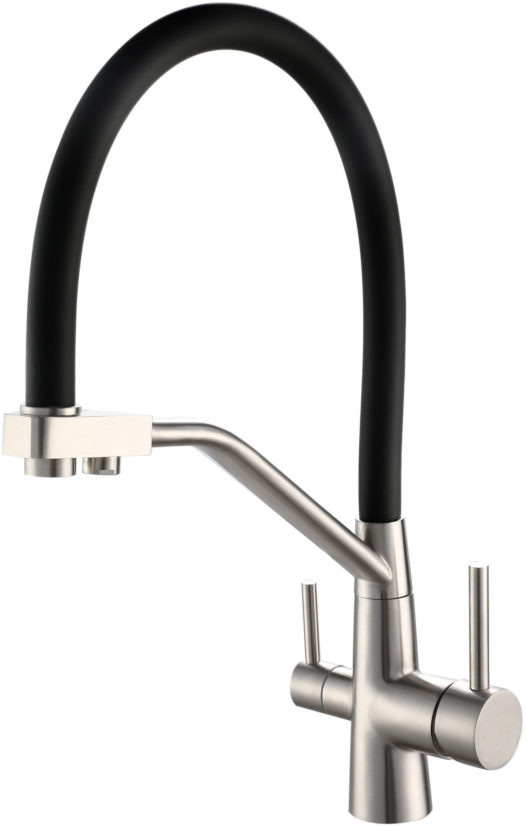 Смеситель ESKO K25SB, нержавеющая сталь, цвет черный - ForteMarket Смеситель ESKO K25SB, нержавеющая сталь, цвет черный купить,104400