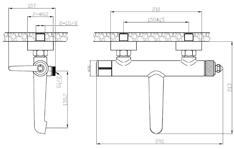Смеситель для ванны ESKO BG54, латунь, цвет хром купить,NaN