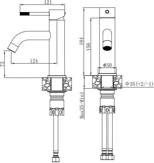 Смеситель VODA Vessel VSL26MB, нержавеющая сталь, цвет черный купить,NaN