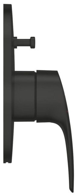 Смеситель для ванны Grohe однорычажный скрытого монтажа Eurosmart, матовый чёрный (194502433), нержавеющая сталь, цвет черный купить,NaN