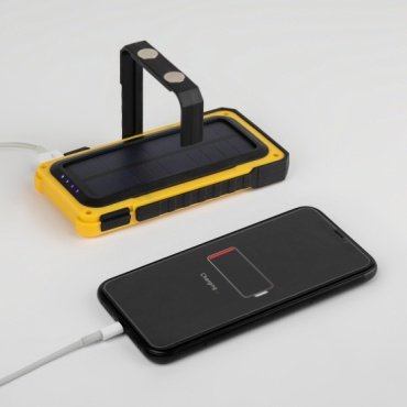 Турестический фонарь Эра RA-811 COB, powerbank, солнечная батарея, магнит ручной желтый