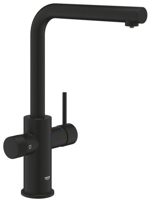 Смеситель для кухни Grohe Blue Pure Minta с возможностью подключения фильтра 30590KF0, латунь, цвет черный купить,NaN