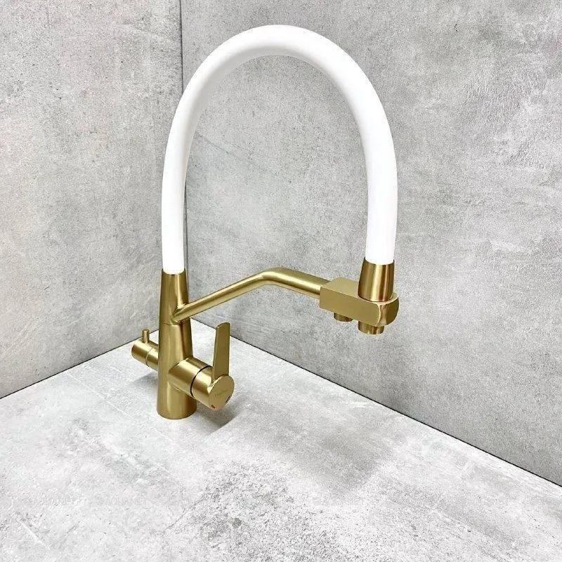 Смеситель для кухни Haiba HAIBA HB 76822-5, латунь, цвет белый, золотистый - ForteMarket Смеситель для кухни Haiba HAIBA HB 76822-5, латунь, цвет белый, золотистый купить,33880