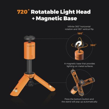 Турестический фонарь Flextail Evo Lantern Orange кемпинговый оранжевый купить,NaN