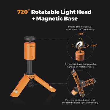 Турестический фонарь Flextail Evo Lantern Orange кемпинговый оранжевый купить,NaN