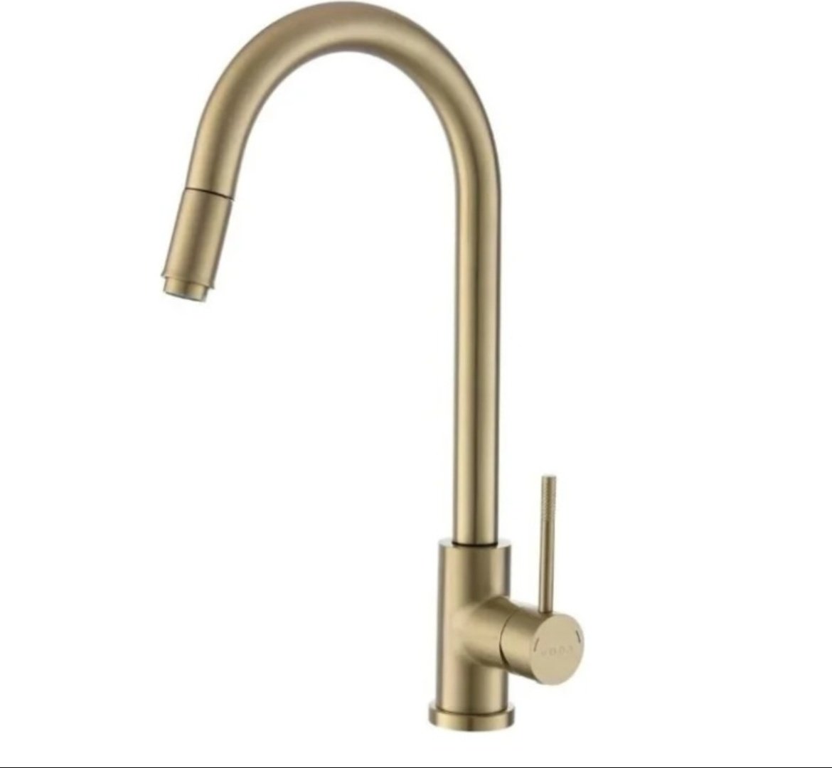 Смеситель для кухни VODA VSL519G, латунь, цвет золотистый купить,NaN