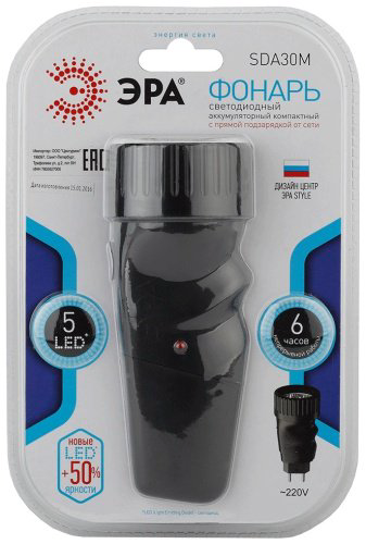 Турестический фонарь ЭРА SDA 30M черный купить,NaN