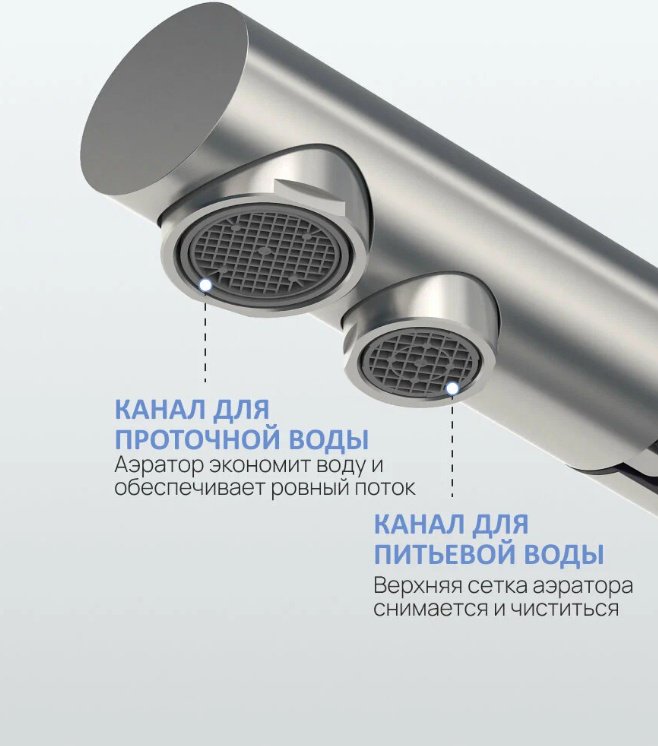 Смеситель для кухни ESKO K112, нержавеющая сталь, цвет серебристый, хром купить,NaN