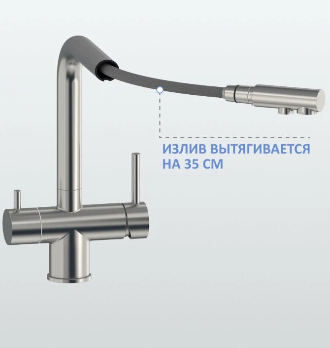 Смеситель для кухни ESKO K112, нержавеющая сталь, цвет серебристый, хром купить,NaN