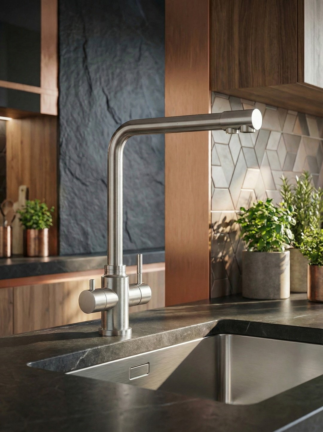 Смеситель ESKO K24S, нержавеющая сталь, цвет стальной купить,NaN