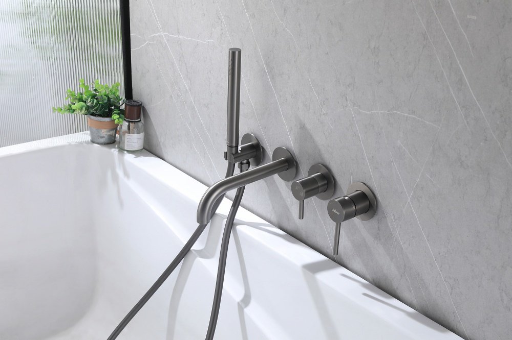 Смеситель для ванны Abber Wasser Kreis AF8130NG, латунь, цвет никель купить,NaN