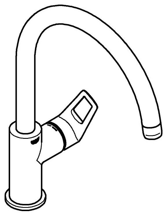 Смеситель для кухни Grohe White House Grohe BauLoop 31232001, латунь, цвет хром купить,NaN