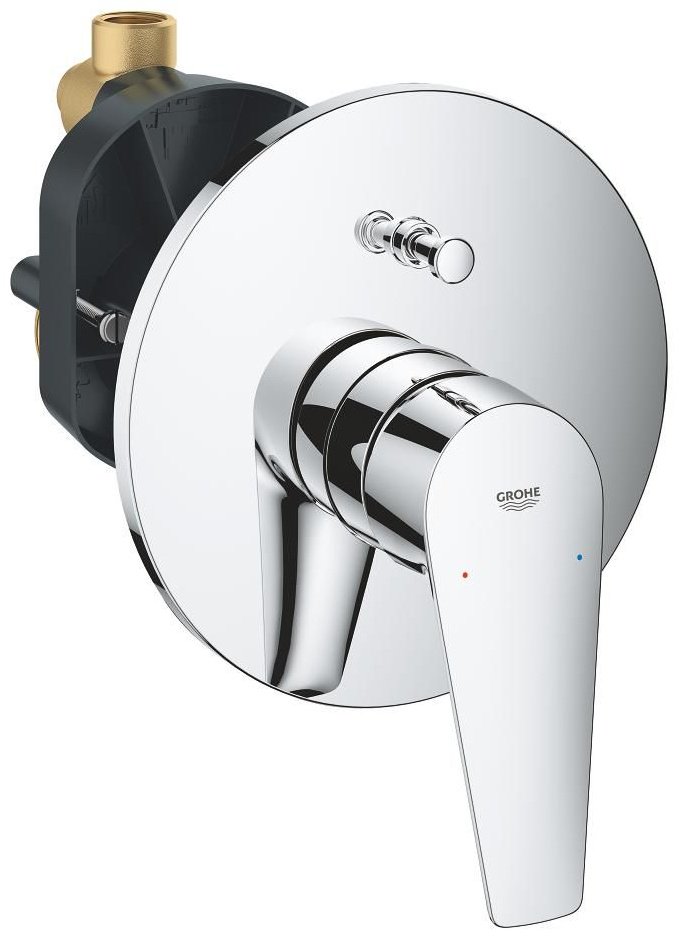 Смеситель для ванны Grohe BauEdge, латунь, цвет серебристый купить,NaN