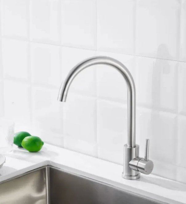 Смеситель для кухни Belz White House BELZ B70809-1, нержавеющая сталь, цвет сатин купить,NaN