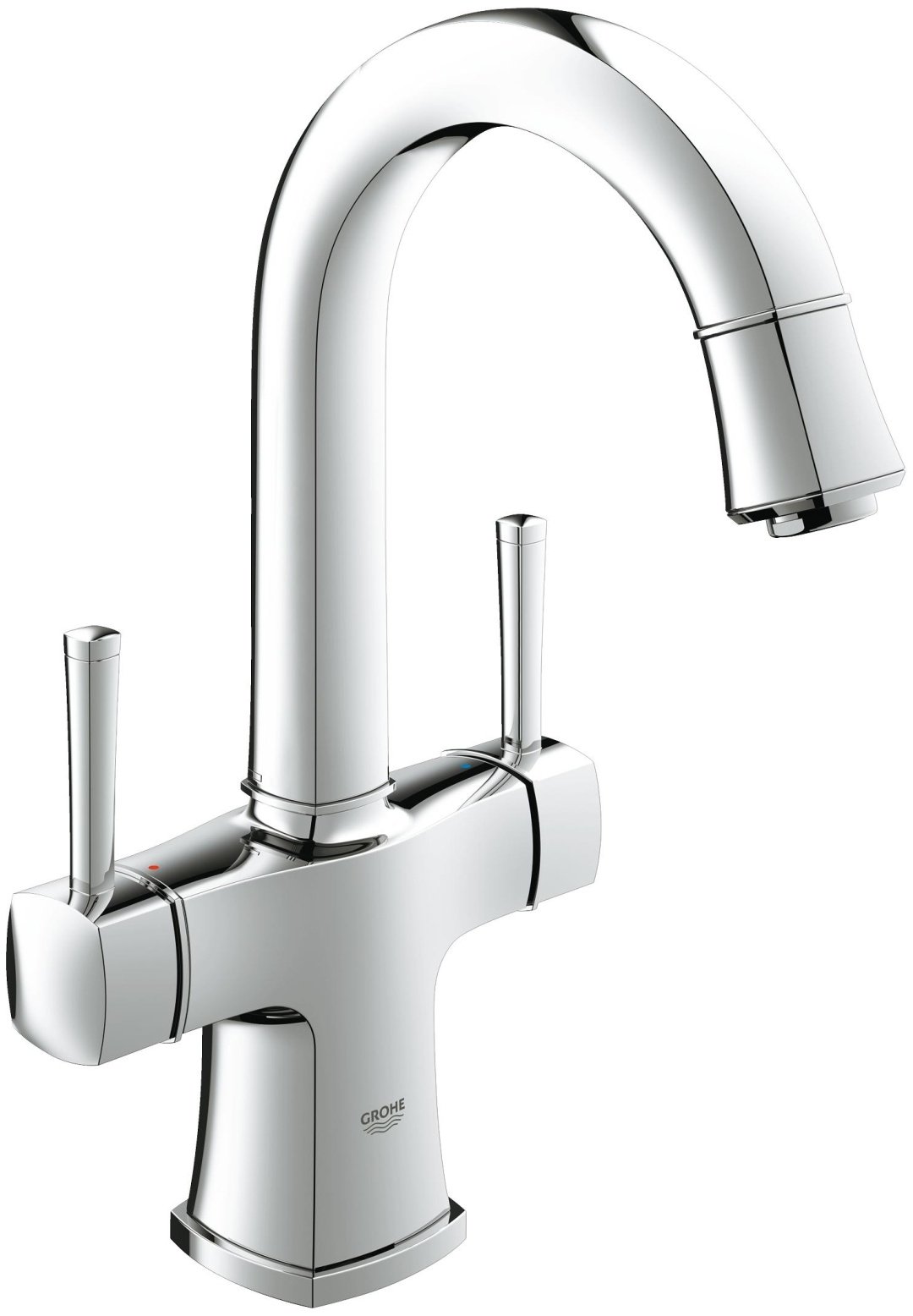 Смеситель для раковины (умывальника) Grohe 21107000 размер L, двухзахватный купить,NaN